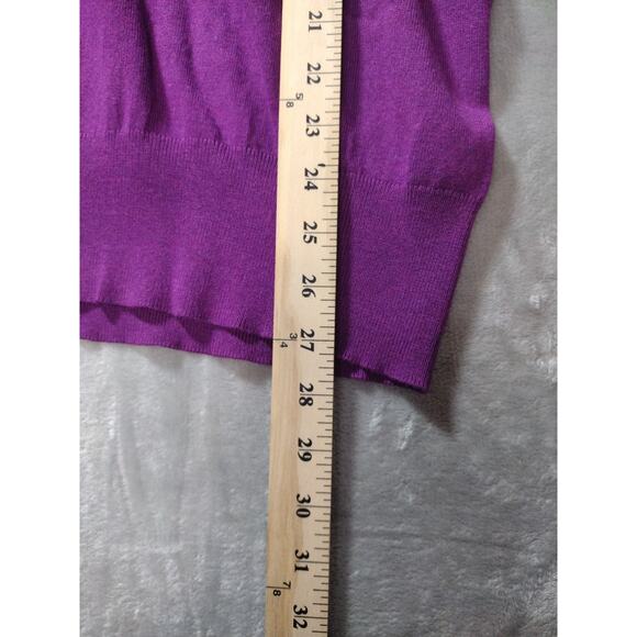 Purple V Neck Stretch Sweater Women 14/16 Lane Bryant - Picture 7 of 8